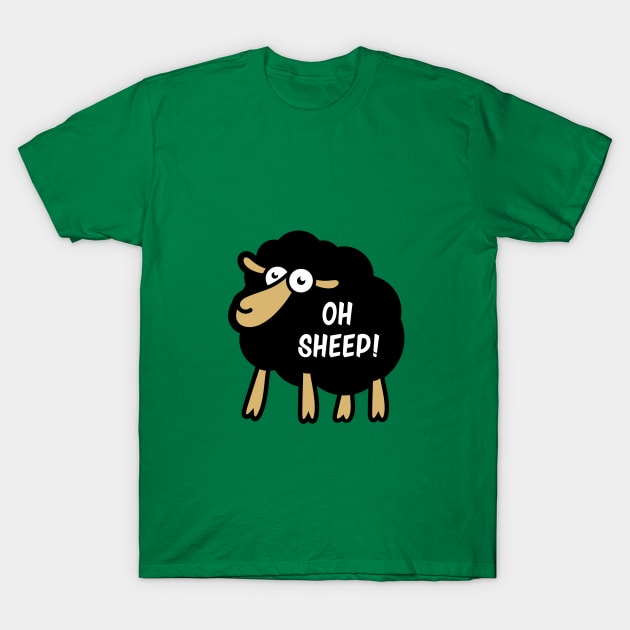 Funny Black Sheep T-Shirt by S_Art Design